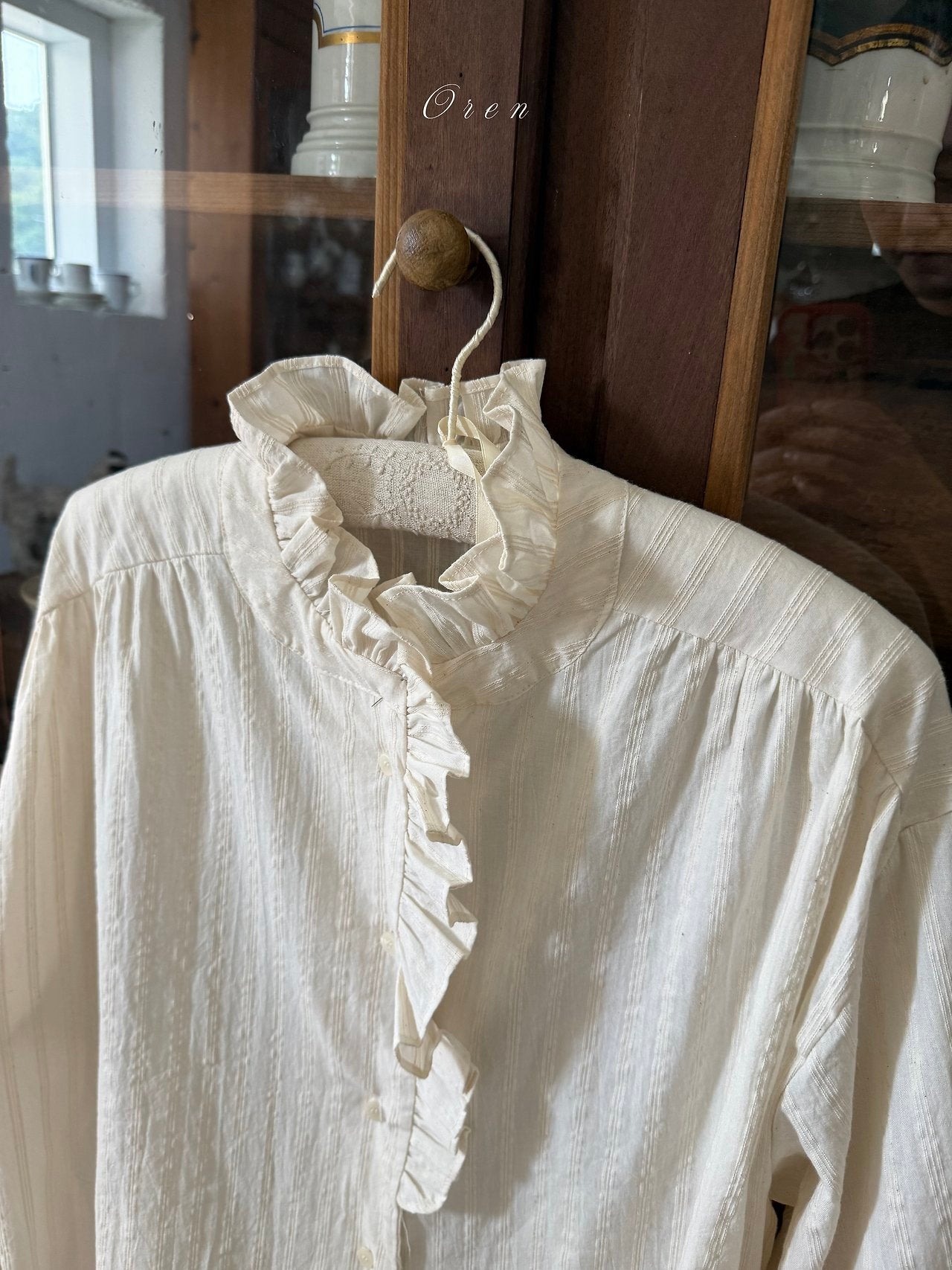 ［OREN］Lea frill blouse (mom)