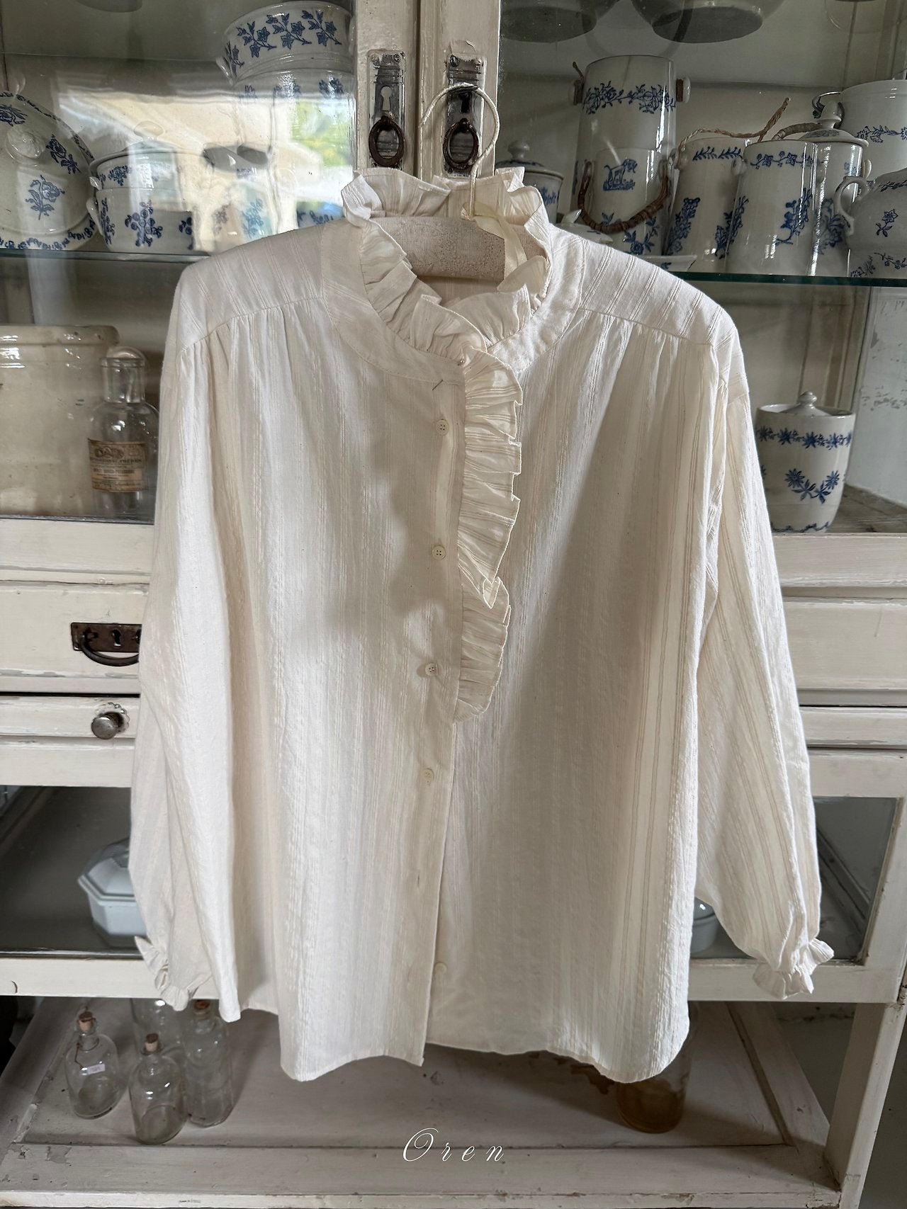 ［OREN］Lea frill blouse (mom)