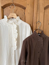 ［OREN］Lea frill blouse (mom)