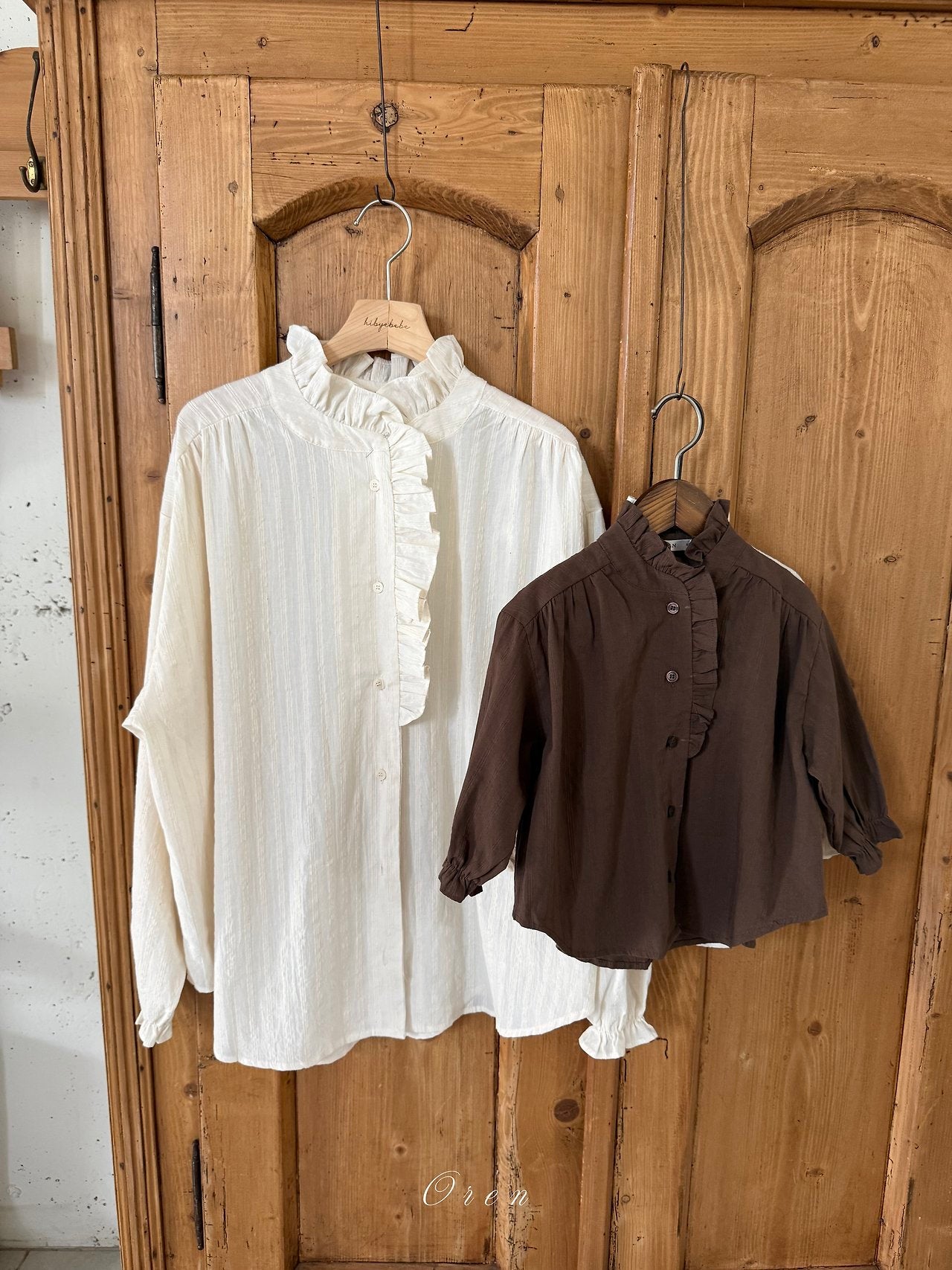 ［OREN］Lea frill blouse (mom)