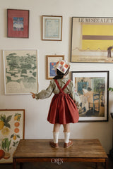 ［OREN］Autumn bloom suspender skirt