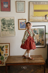 ［OREN］Autumn bloom suspender skirt
