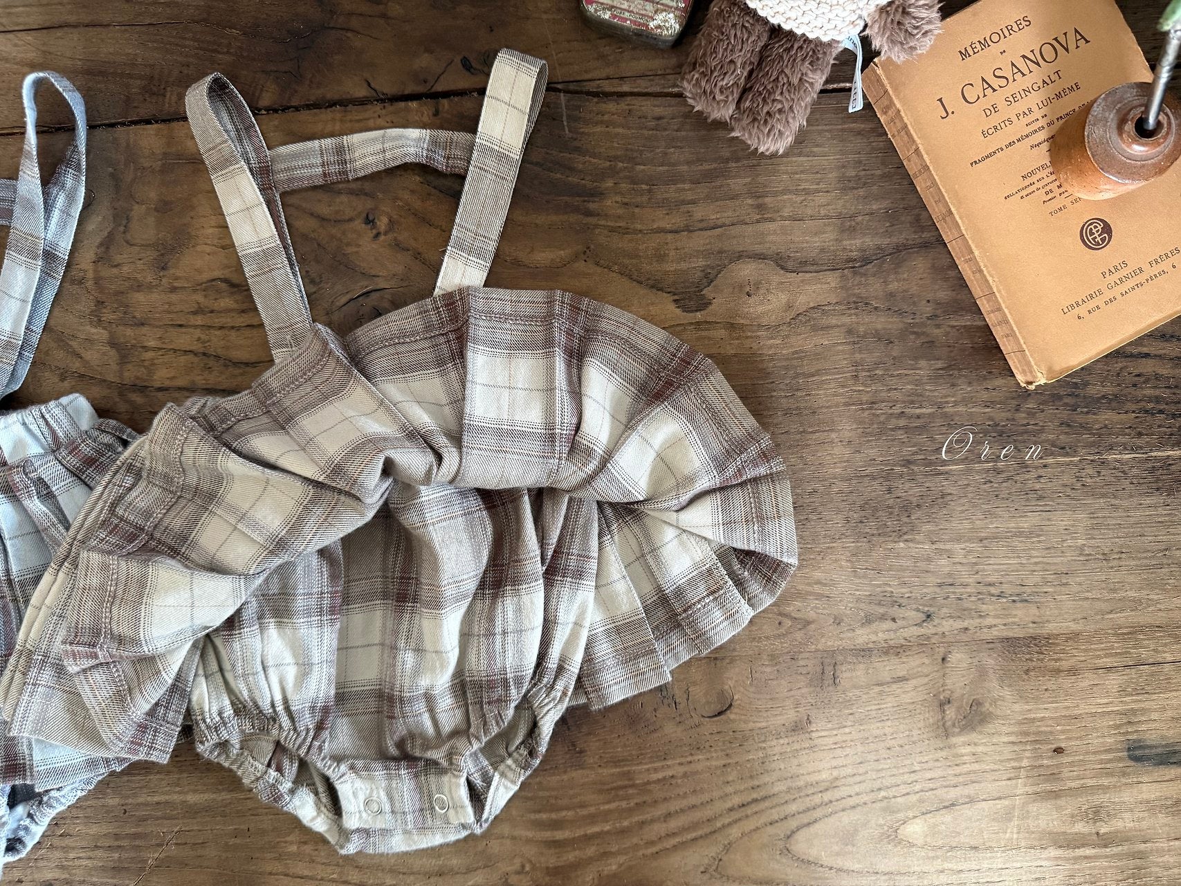 ［OREN］Leo classic check bloomer skirt