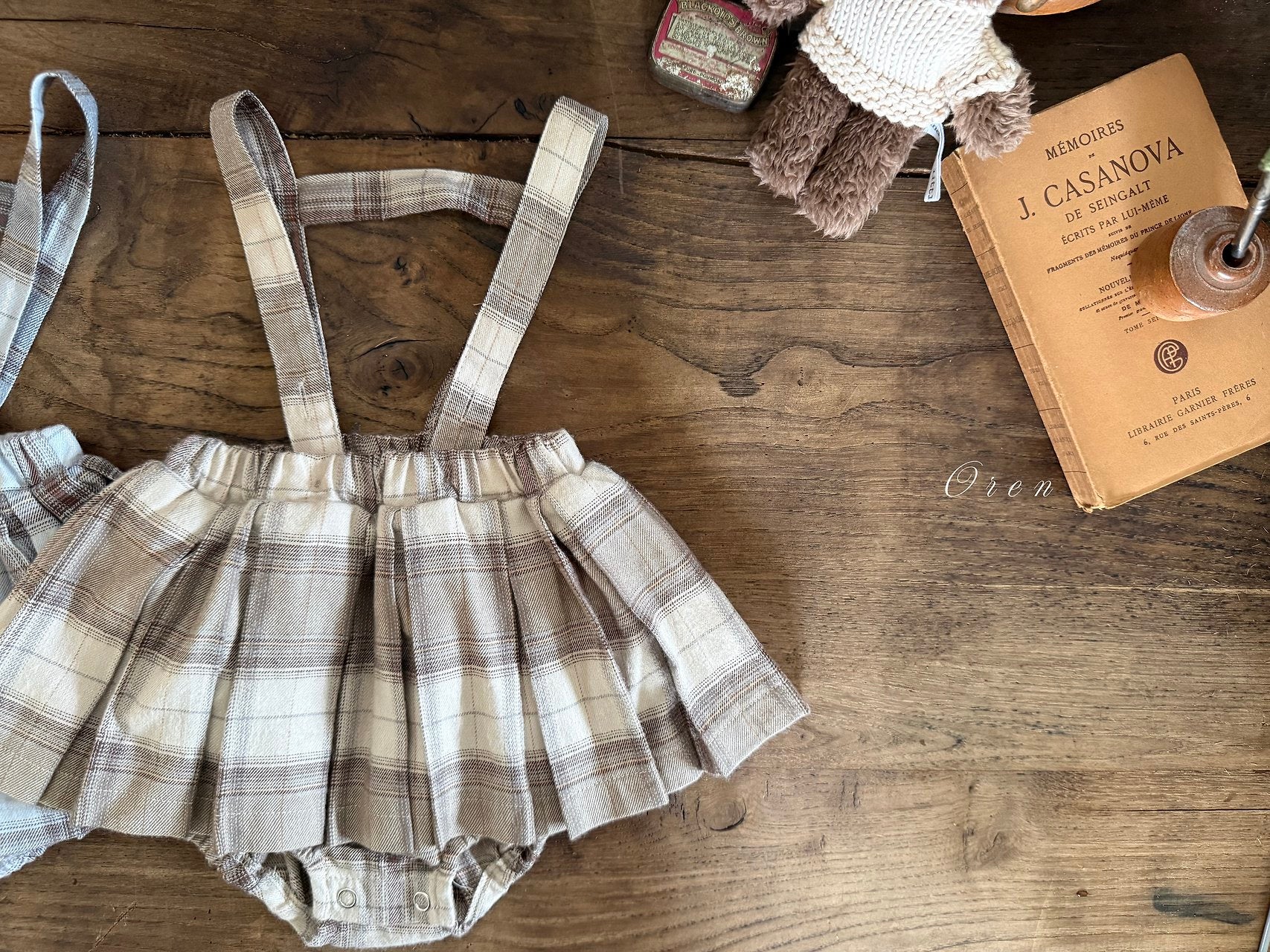 ［OREN］Leo classic check bloomer skirt