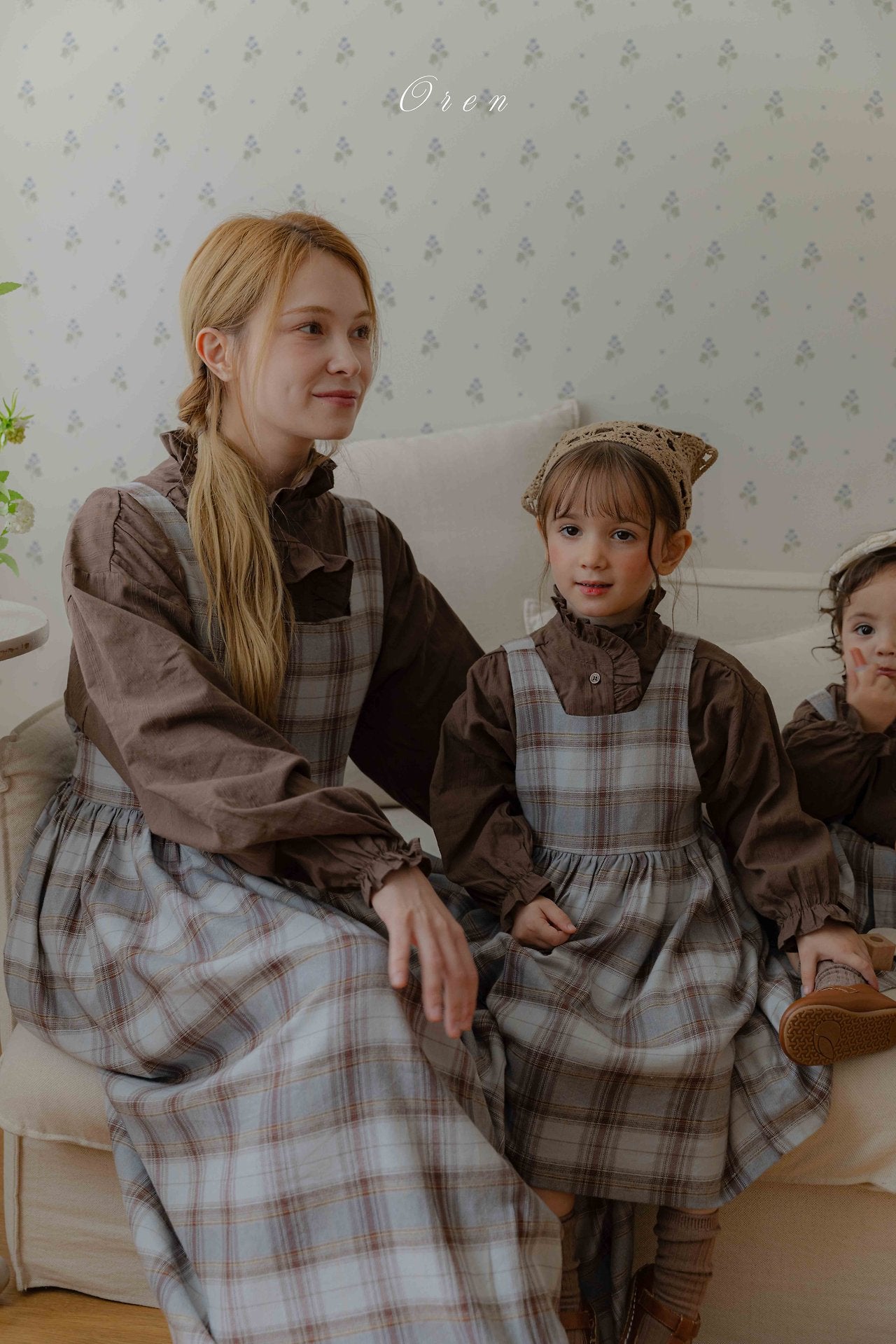 ［OREN］Leo classic check one-piece (mom)