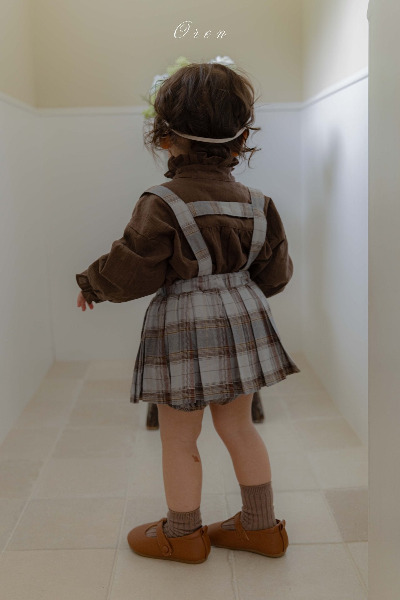 ［OREN］Leo classic check bloomer skirt