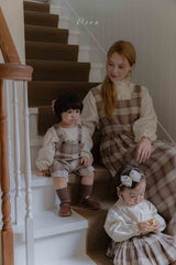［OREN］Leo classic check overalls