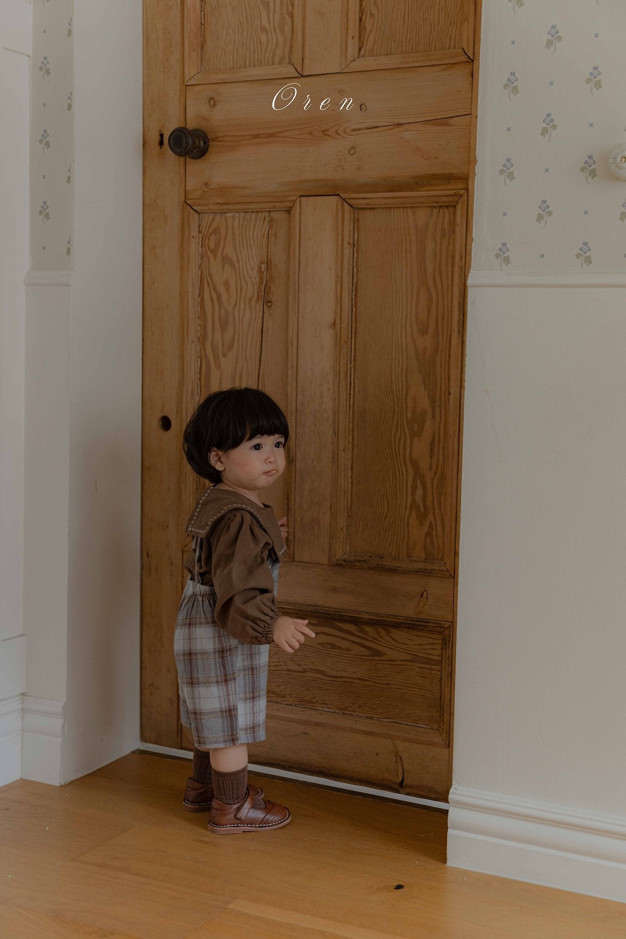 ［OREN］Leo classic check overalls