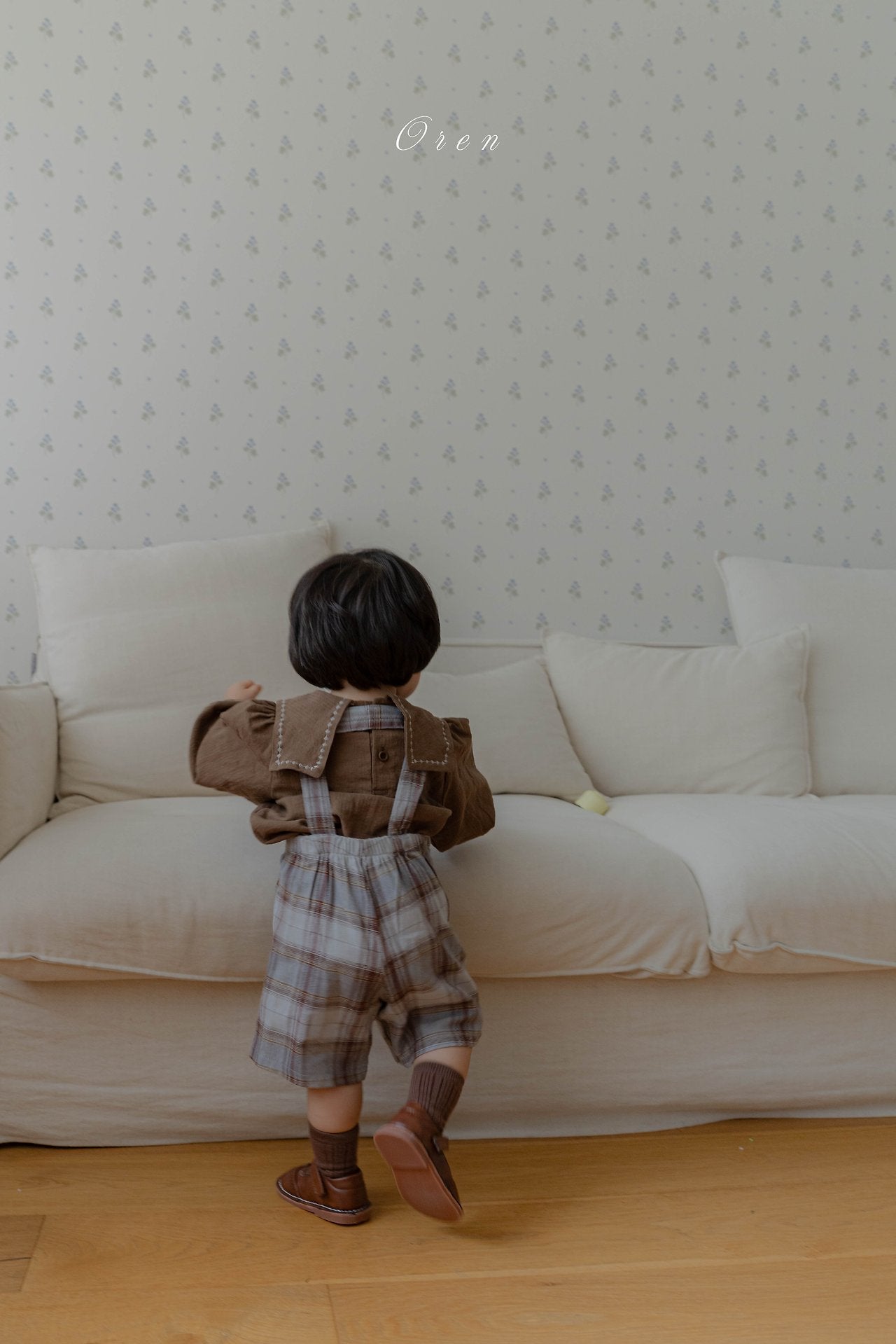 ［OREN］Leo classic check overalls