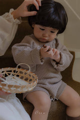 ［OREN］Roen knit sweater & overall set