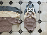 ［OREN］Roen knit sweater & overall set