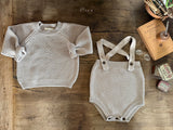 ［OREN］Roen knit sweater & overall set