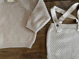 ［OREN］Roen knit sweater & overall set
