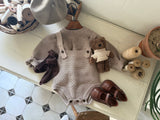 ［OREN］Roen knit sweater & overall set