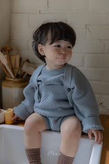 ［OREN］Roen knit sweater & overall set
