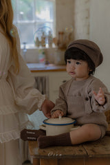 ［OREN］Roen knit sweater & overall set