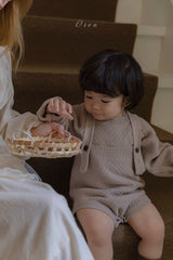 ［OREN］Roen knit sweater & overall set