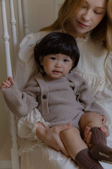 ［OREN］Roen knit sweater & overall set