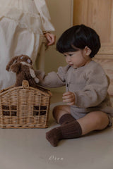 ［OREN］Roen knit sweater & overall set