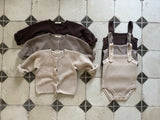 ［OREN］Bruno knit cardigan & overall set