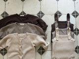 ［OREN］Bruno knit cardigan & overall set