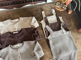 ［OREN］Bruno knit cardigan & overall set