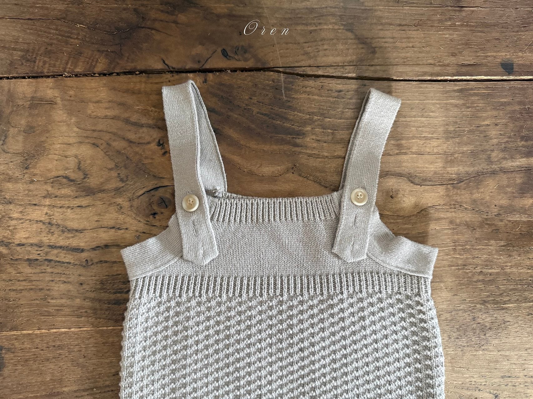 ［OREN］Bruno knit cardigan & overall set