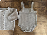 ［OREN］Bruno knit cardigan & overall set