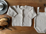 ［OREN］Bruno knit cardigan & overall set