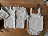 ［OREN］Bruno knit cardigan & overall set