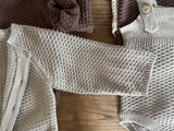 ［OREN］Bruno knit cardigan & overall set