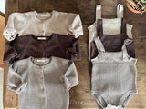 ［OREN］Bruno knit cardigan & overall set