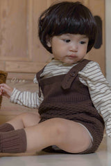 ［OREN］Bruno knit cardigan & overall set