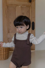 ［OREN］Bruno knit cardigan & overall set