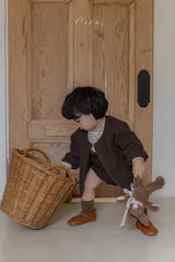 ［OREN］Bruno knit cardigan & overall set
