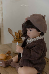 ［OREN］Bruno knit cardigan & overall set