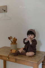 ［OREN］Bruno knit cardigan & overall set