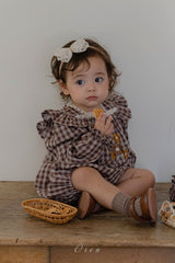 ［OREN］Madeleine embroidery rompers