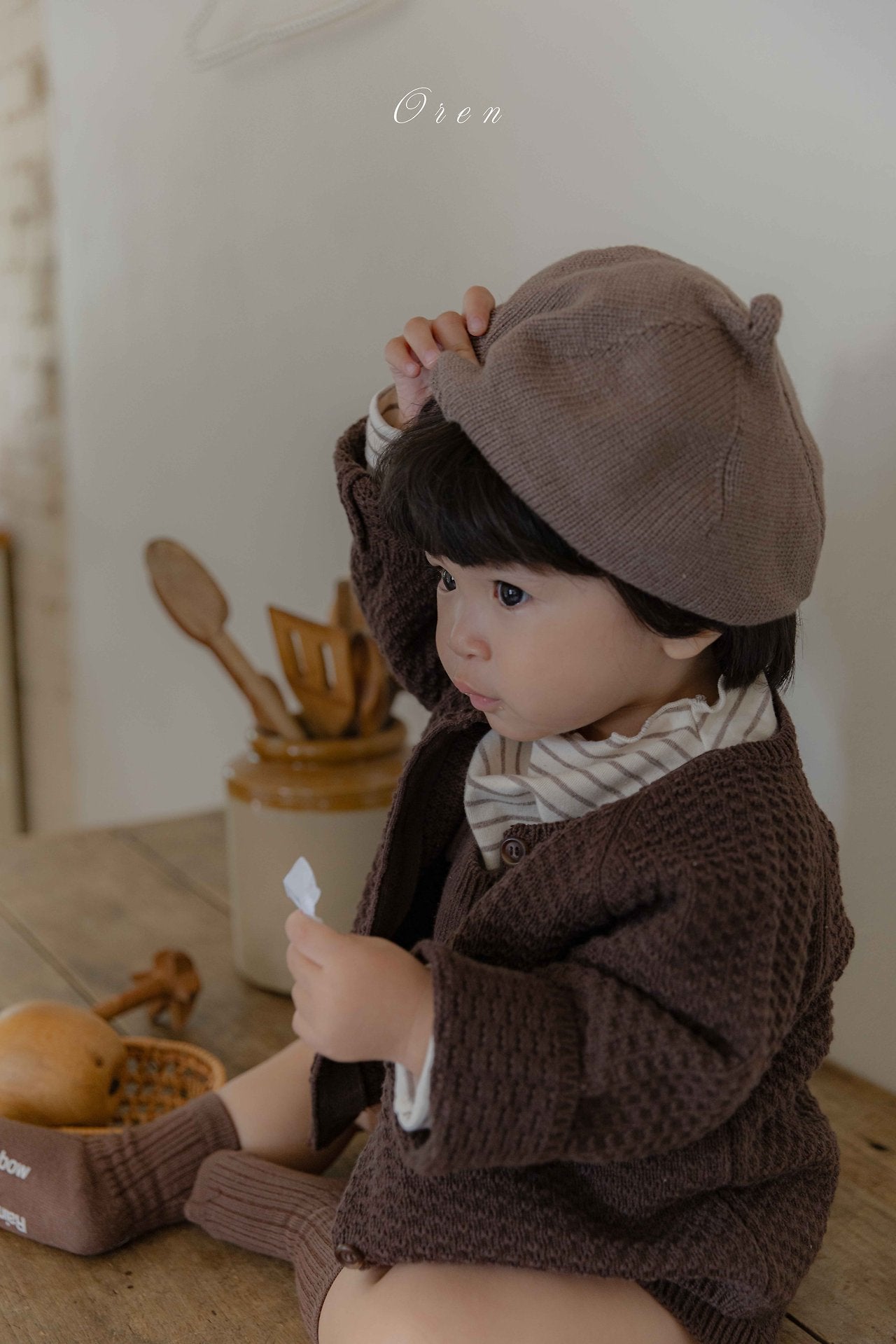 ［OREN］Blanc knit beret (baby)