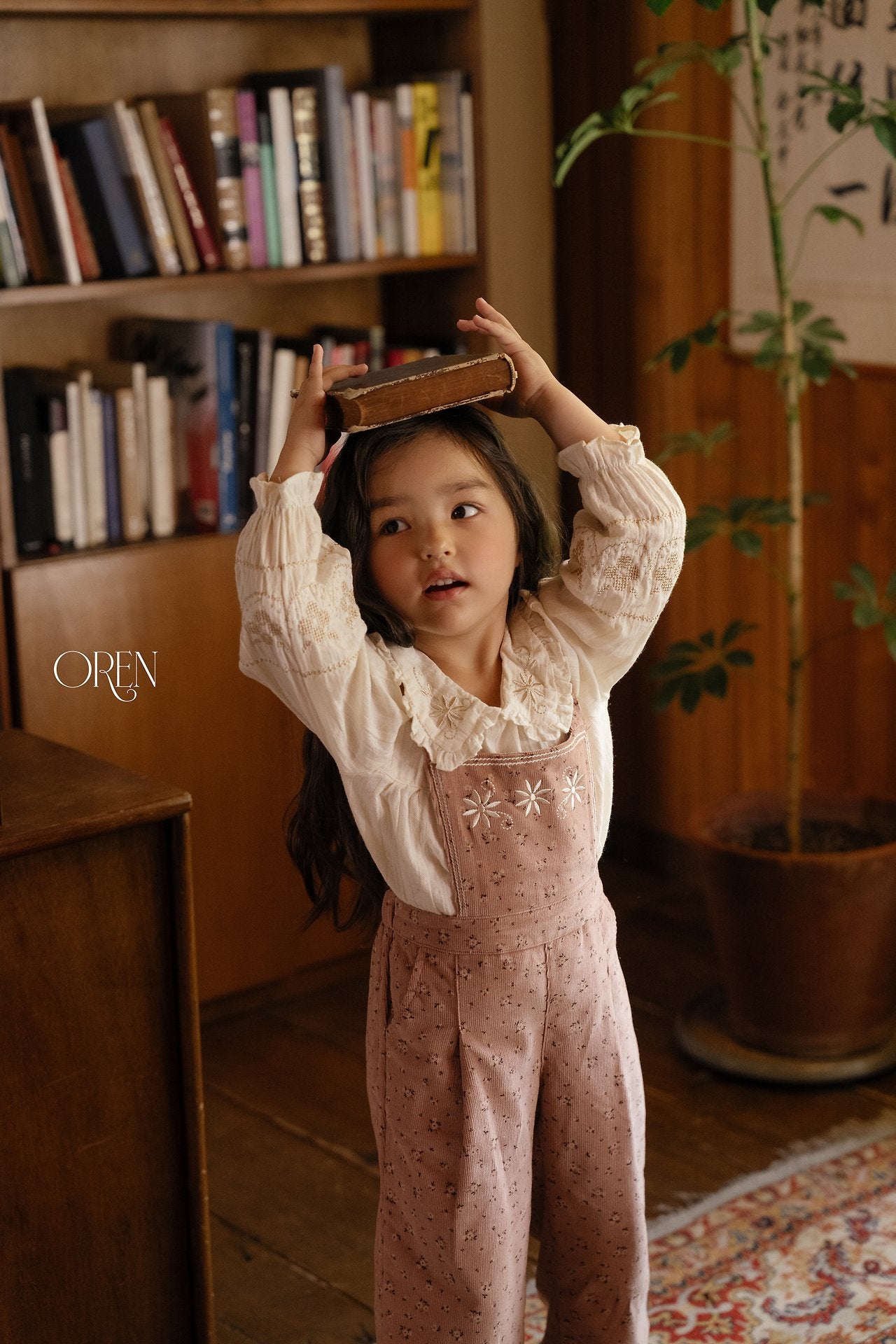 ［OREN］Olive garden overalls