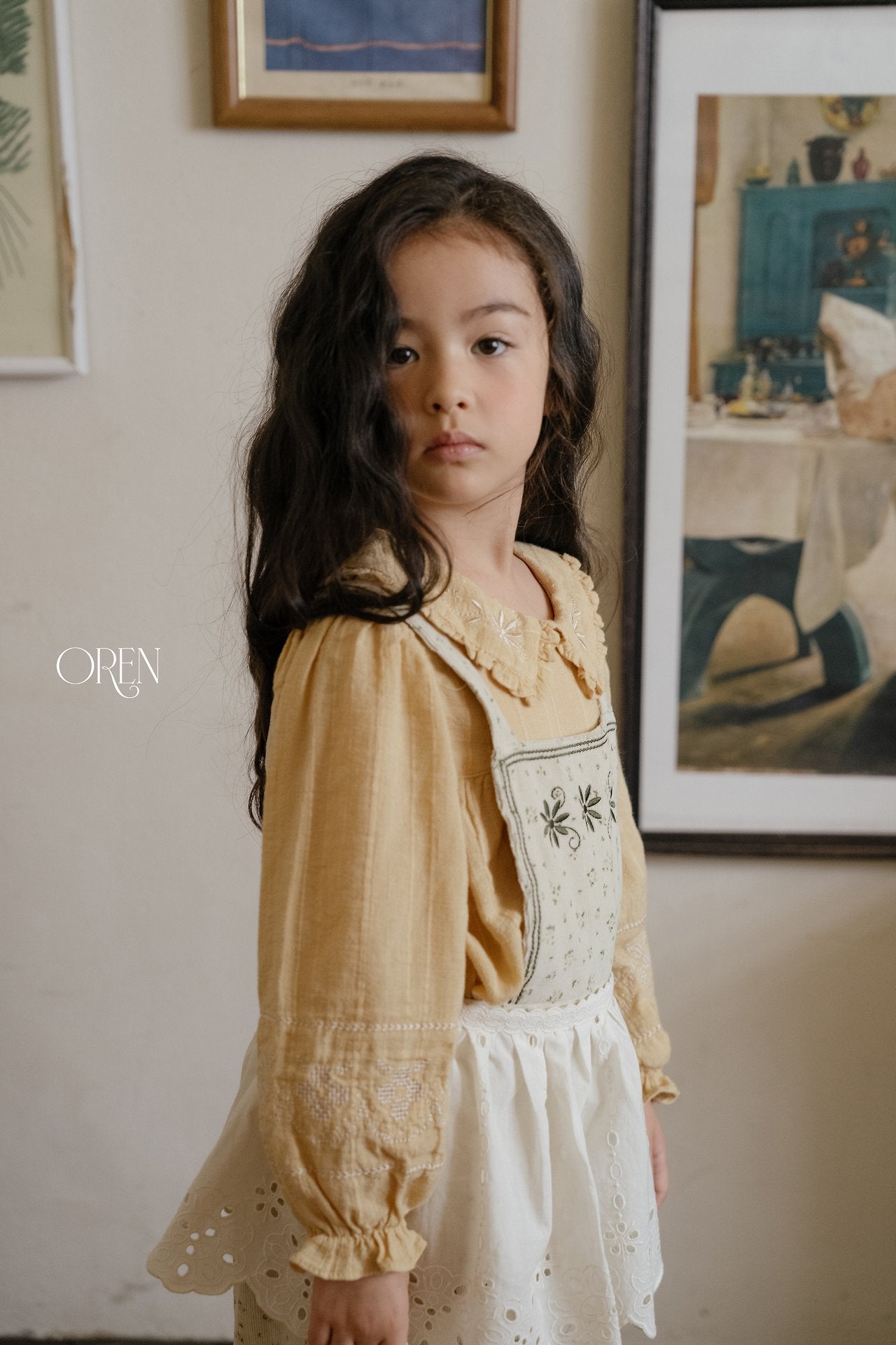 ［OREN］Honey beige blouse