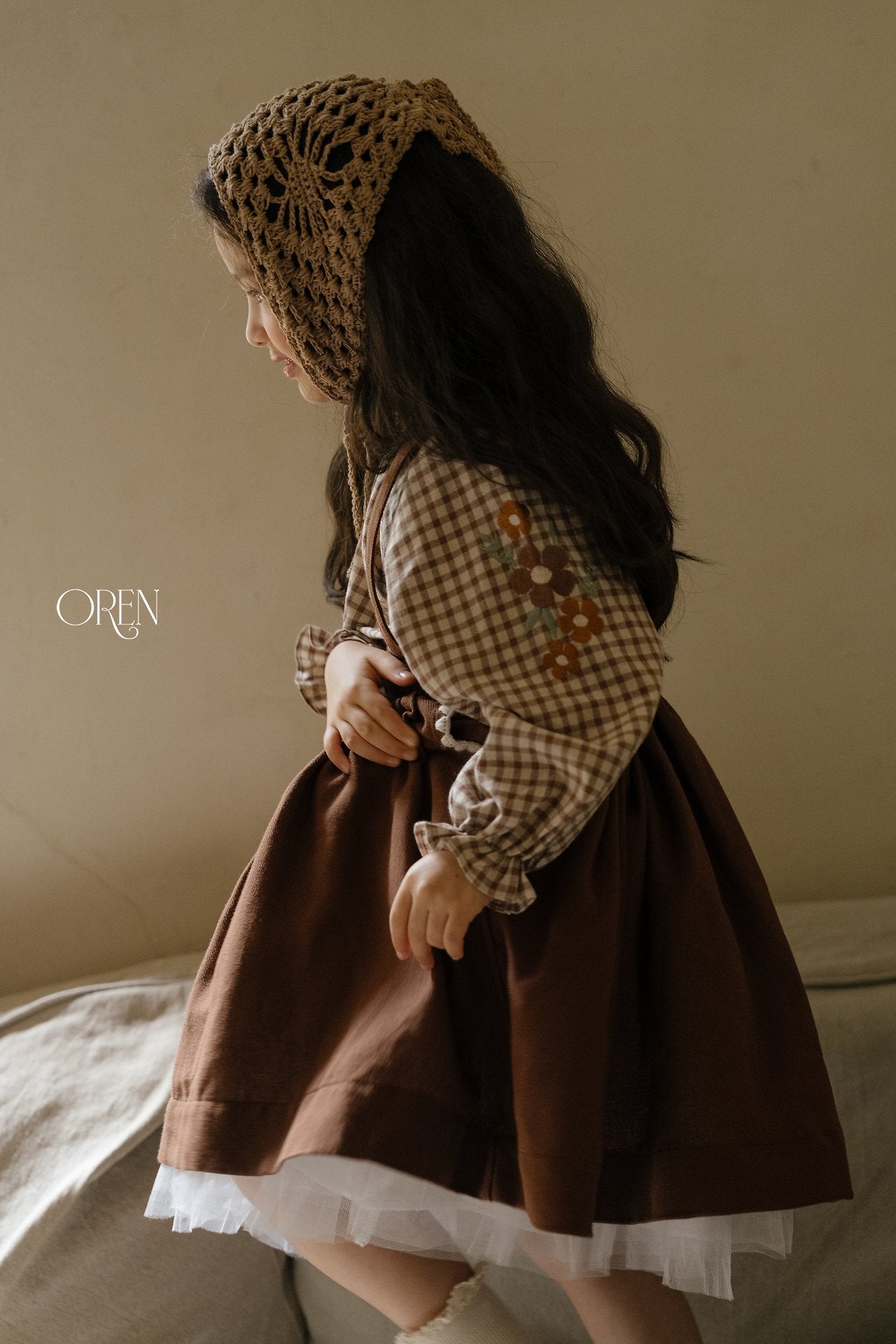 ［OREN］Mignon check blouse