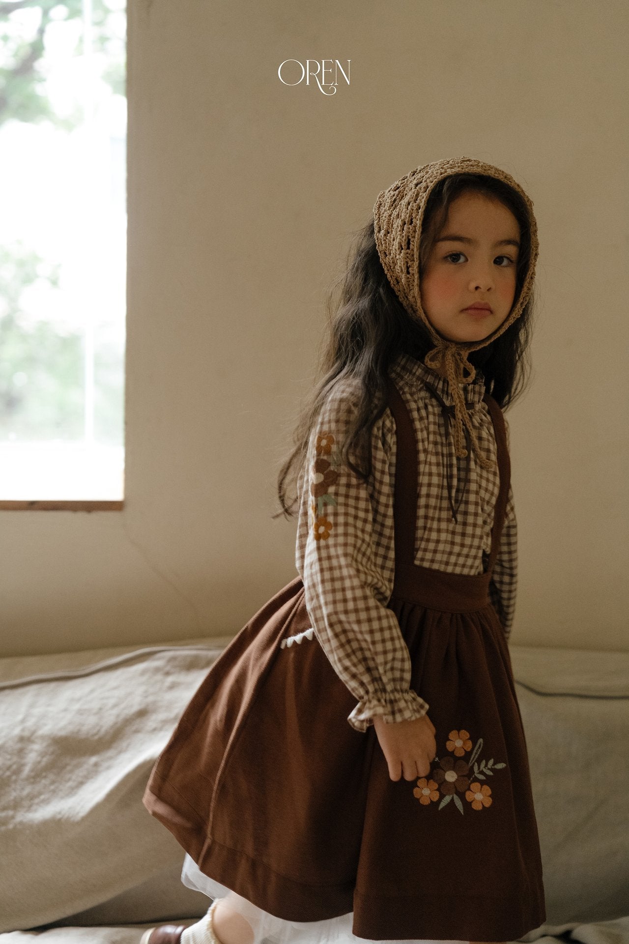 ［OREN］Mignon check blouse
