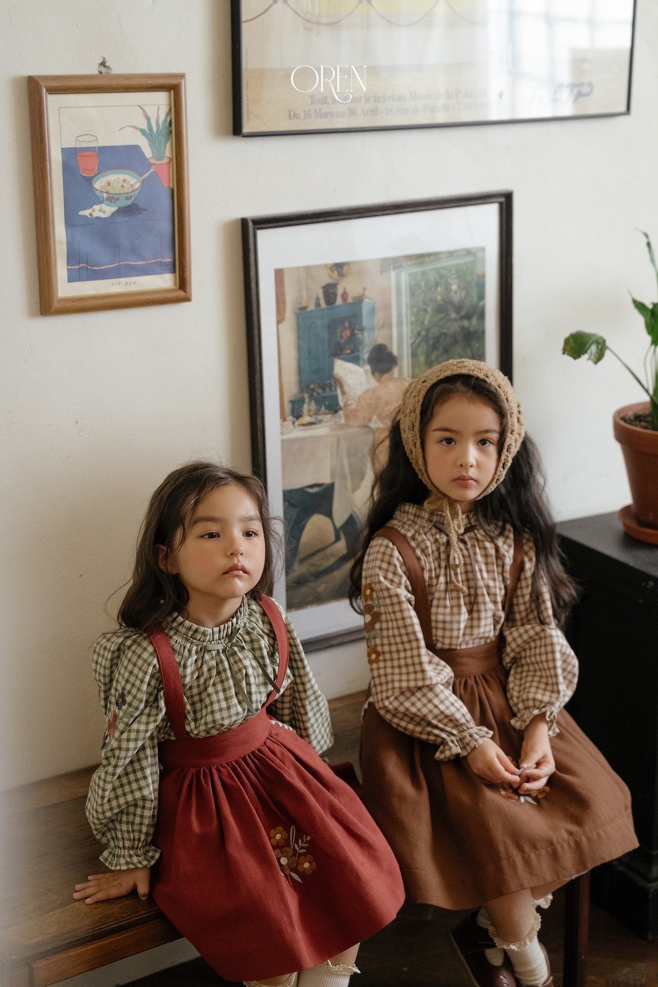 ［OREN］Mignon check blouse