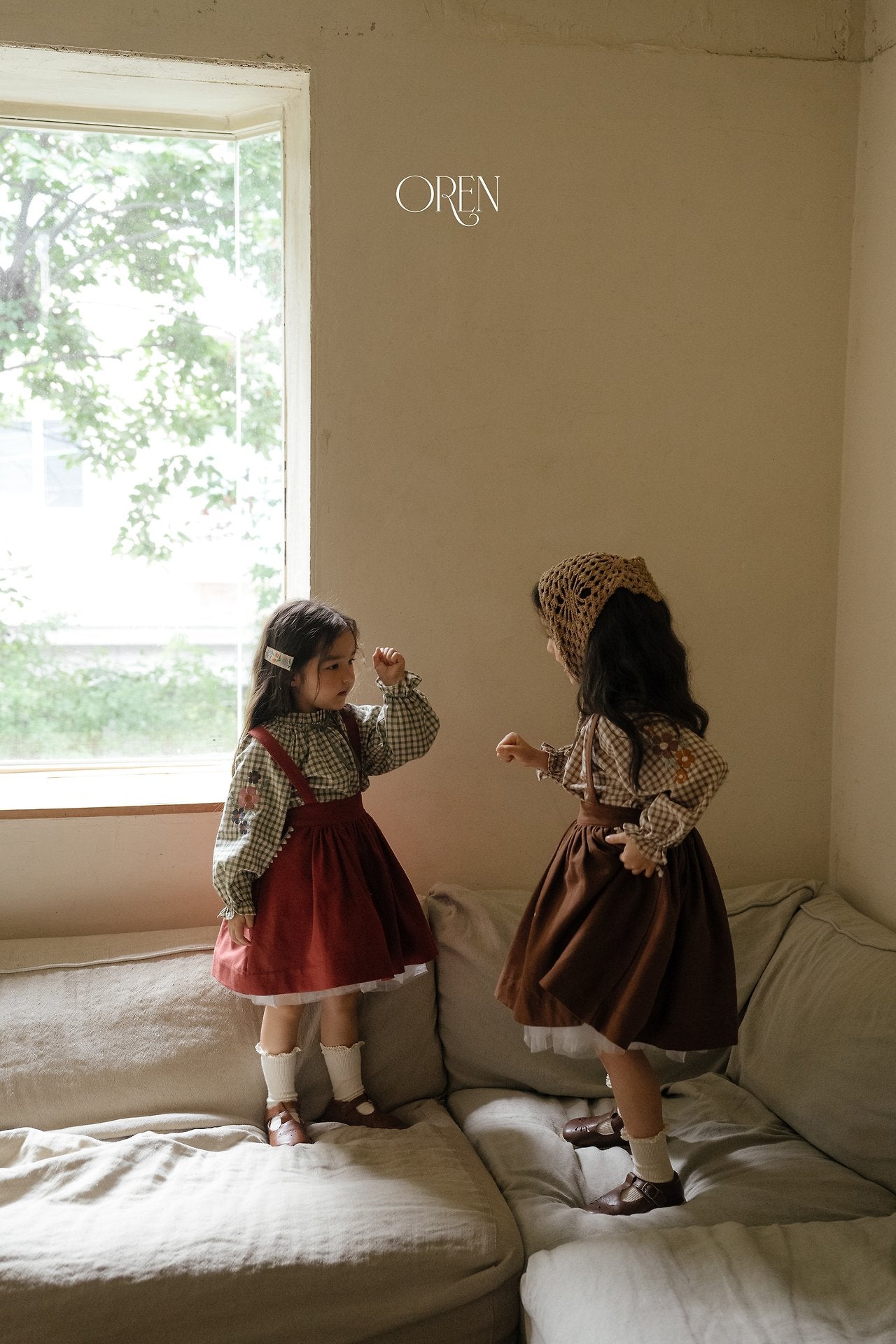 ［OREN］Mignon check blouse
