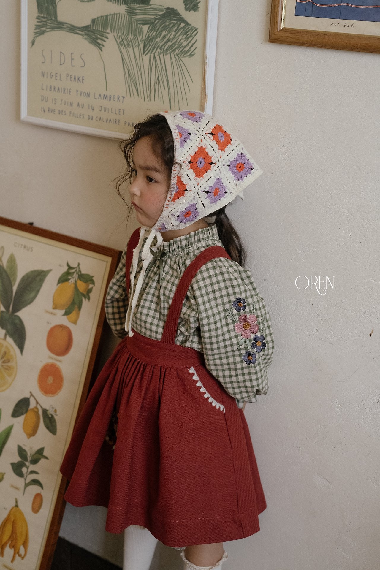 ［OREN］Mignon check blouse
