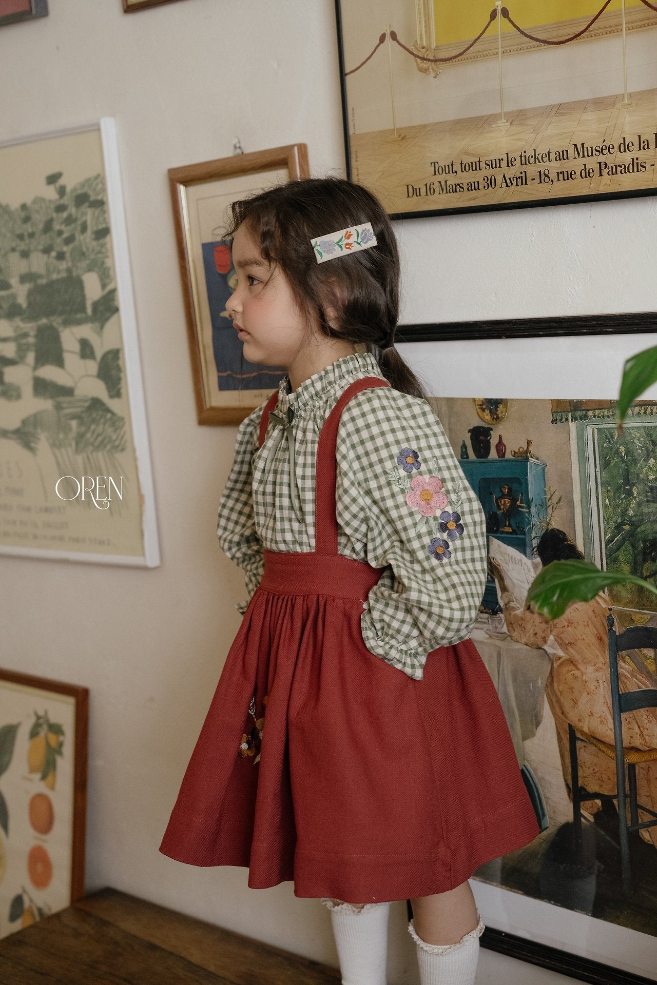 ［OREN］Mignon check blouse