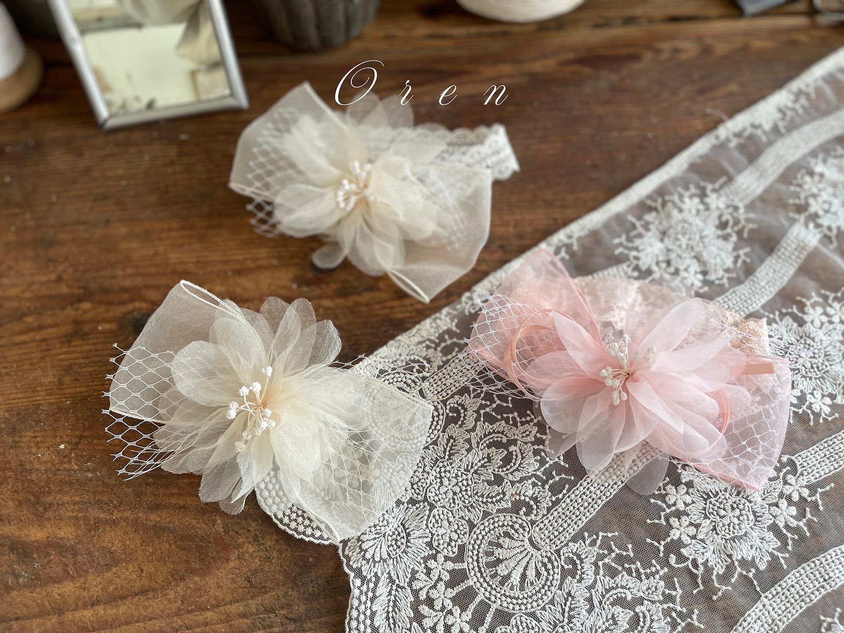 ［OREN］Rose hairband & pin