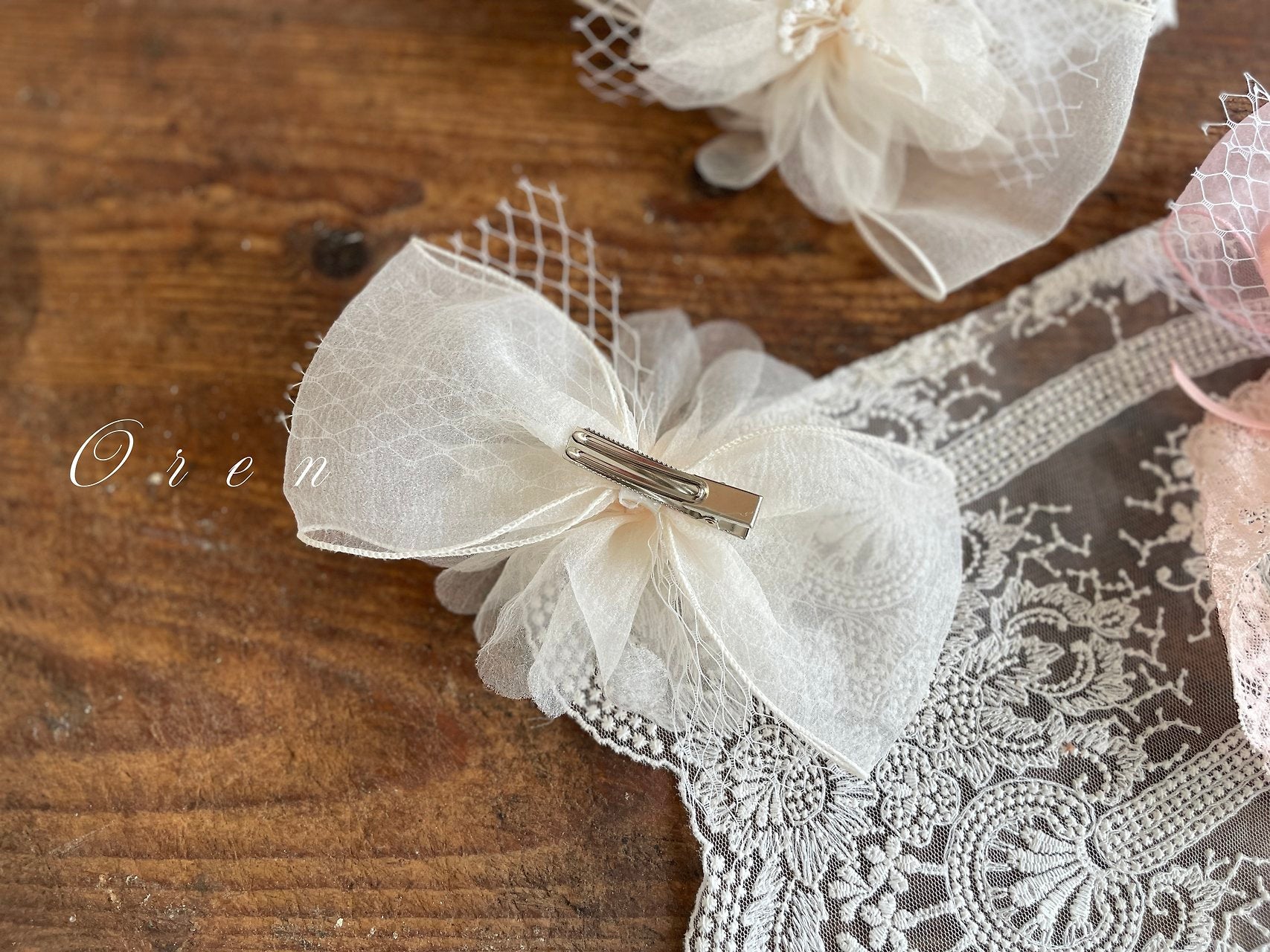 ［OREN］Rose hairband & pin