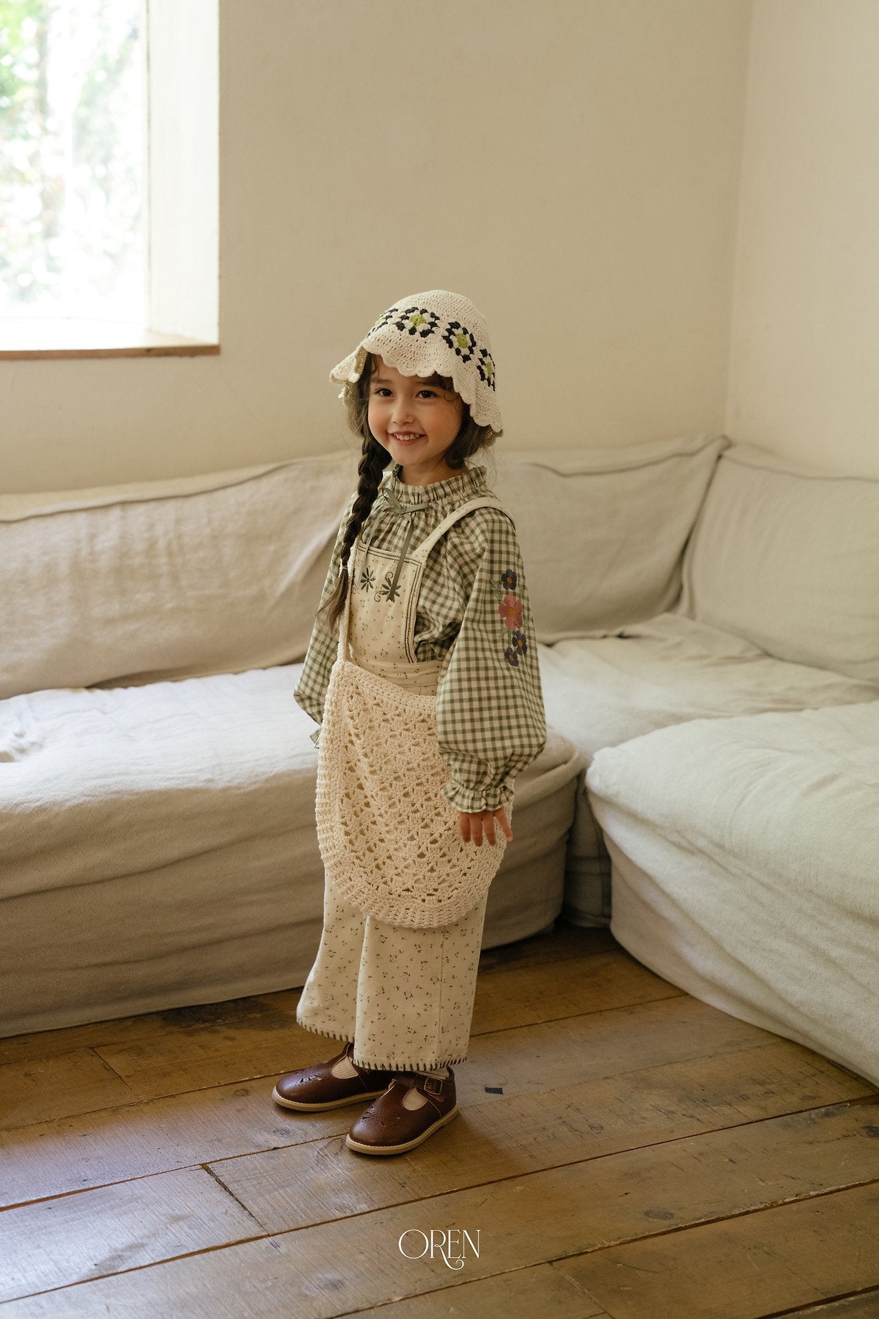 ［OREN］Mignon check blouse